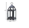 Modern Black Mini Lantern for Contemporary Decor