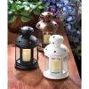 Vintage-Style Black Colonial Candle Lamp - Rustic Home Decor Lighting Fixture