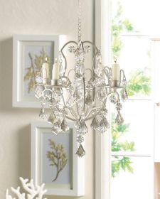 Ivory Baroque Candle Chandelier