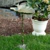 Verdigris Leaf Birdbath