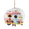 Pink & White Camper Birdhouse