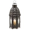 Stylish Black Lattice Lantern - Perfect for Indoor and Outdoor Decor