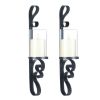 Elegant Wall-Mounted Candle Holder Set - Decorative Sconce Duo for Home DÃ©cor