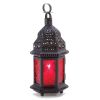 Red Glass Moroccan Lantern