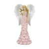 Solar Powered Pink Rose Angel Statue