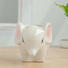 Simple Cartoon Animal Succulent Flower Pot Ceramic Flower Pot (Option: D)