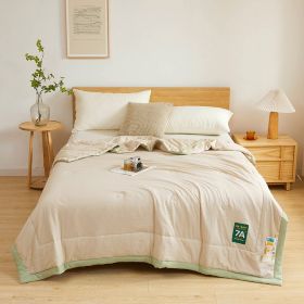 Antibacterial Raw Cotton Washable Summer Cool Quilt (Option: Advanced Coffee-180x220cm)